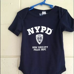 NYPD Baby Romper New York Police Dept Logo Navy